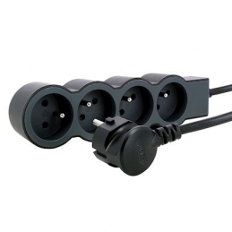 Legrand - Rallonge multiprise rotative avec 3 prises de courant Surface et  interrupteur avec cordon 1,5m - noir et gris foncé