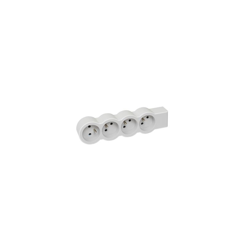 Legrand Estándar 4 Plug Socket Sin Cable Blanco-Gris - 049497 [10